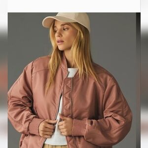 Anthropologie Mauve '98 Bomber Jacket